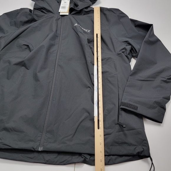 adidas MT RR Jacket PLU Black Women's Size 2X HN5490 Hiking Senderismo New - Picture 12 of 13